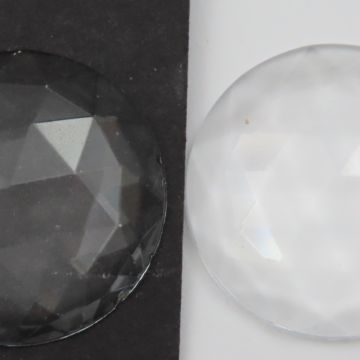 25mm Simulated Gem: Clear Crystal