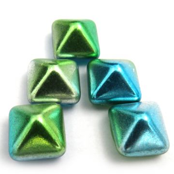 Crystal Pyramid: Lime Turquoise (set of 5)