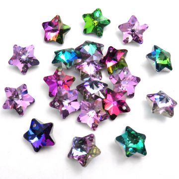 Iridescent Crystal Stars: 5 pieces 