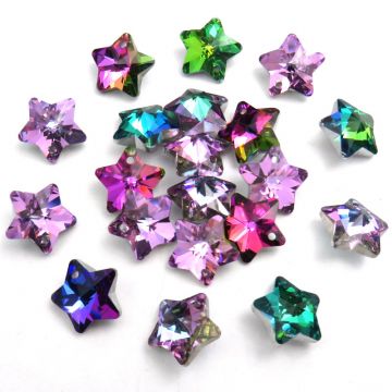 Crystal Iridescent Stars: 5 pieces 