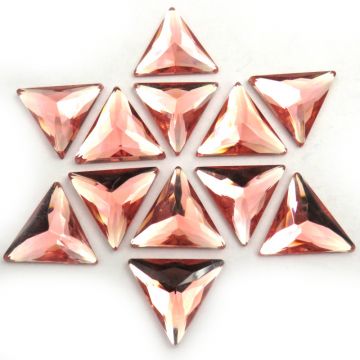 22mm Crystal Triangle: Rose