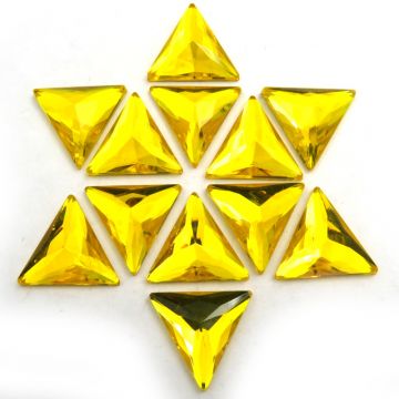 22mm Crystal Triangle: Yellow