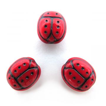 Glass Ladybug: 3 pieces