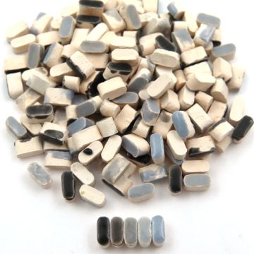 Micro Oval: Black/WhiteMix (500pcs)
