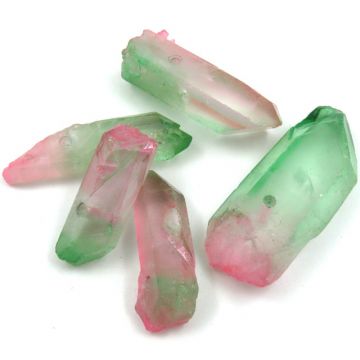 2 tone Geode: Green/Pink