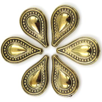 Large Teardrops: Gold: Set of 6