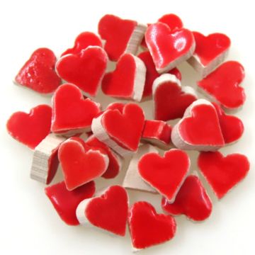 8mm Mini Hearts: Tomato Red WR01