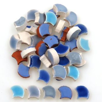 8mm Mini Scales: Bleu Mix (+/-36 pcs)