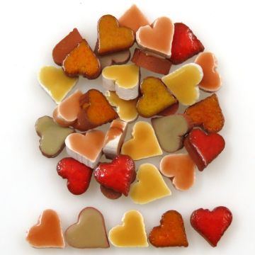 8mm Mini Hearts: Orange Mix (500pcs)