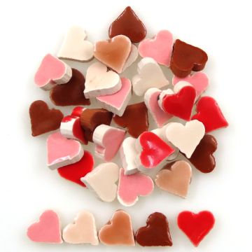 8mm Mini Hearts: Rouge Mix (500pcs)
