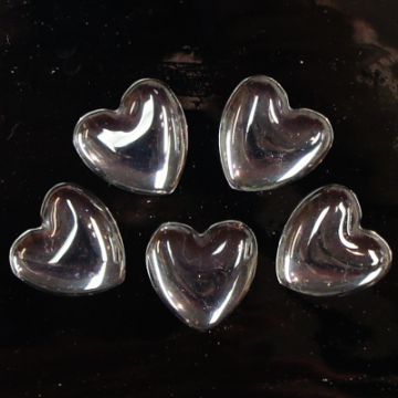 Cabochon 25mm Heart: Set of 5