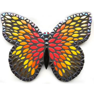 25cm Admiral Butterfly: Black, Red, Gold