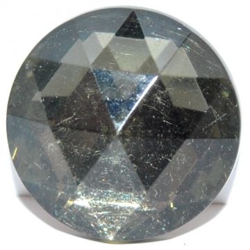 25mm Simulated Gem: Black Diamond