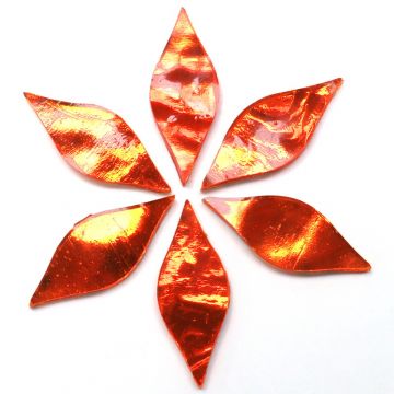 Small Petals: AR23 Orange Wavy: 6 tiles