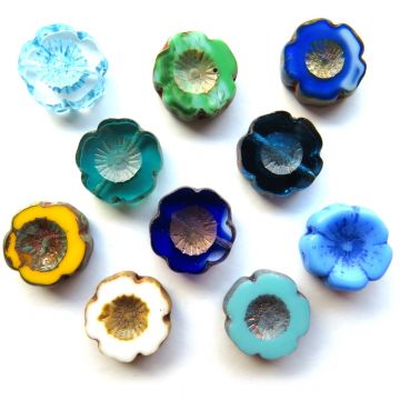 Hawaii Flowers: Set of 10 Cool Tones