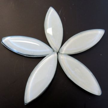 Large Fused Petals: White (5 pieces)