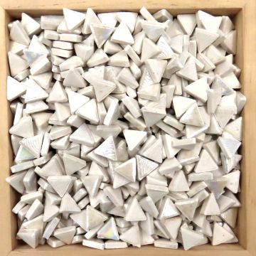 Iridised Ceramic Triangles: M1 Pearl White (25g)