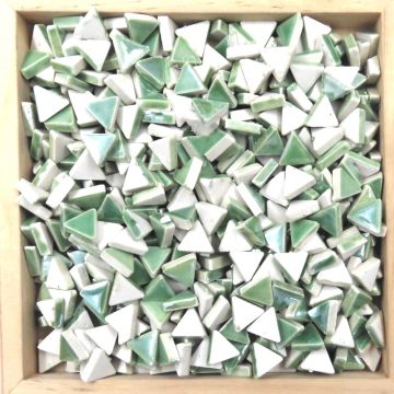 Iridised Ceramic Triangles: M23 Pearl Green (25g)