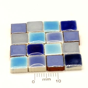 8mm Mini Square: Bleu Mix (500pcs)