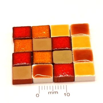 8mm Mini Square: Orange Mix( 500pcs)