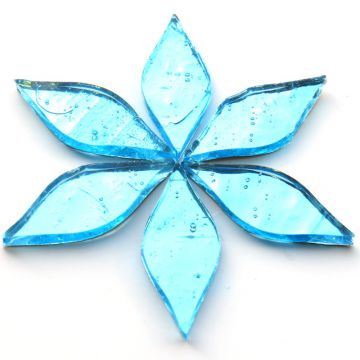 Small Petals: AR03 Aqua Wavy: 6 tiles