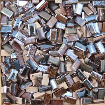 Iridised Ceramic Rectangles: Peat Bog (25g)
