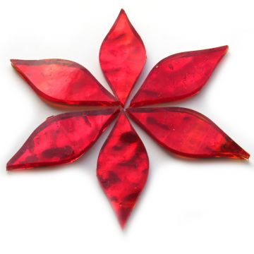 Small Petals: AR01 Red Wavy: 6 tiles