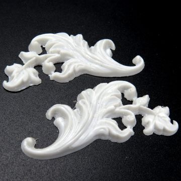 Resin: Scroll 474: 6,5cm (set of 2)