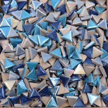 Iridised Ceramic Triangles:Waterscape (25g)