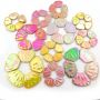 Iridescent Ceramic Petal Mix: +/-80pcs
