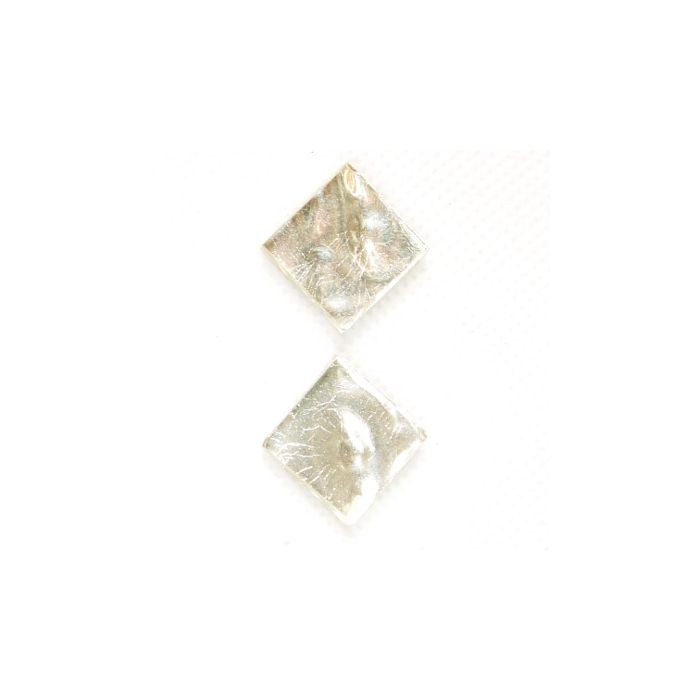 White Gold Wavy 15mm